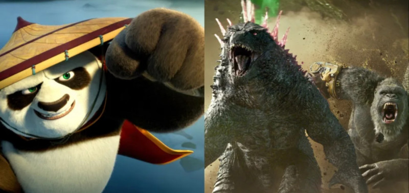 “Kung-fu panda 4” hamda “Godzilla va Kong” filmlari 500 million dollar daromadga chiqdi
