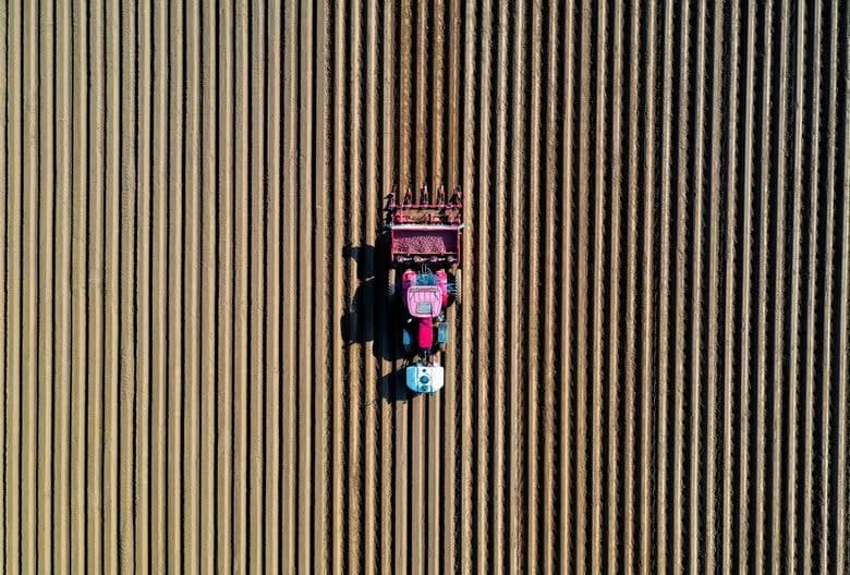 Франциянинг Тиллой-ле-Камбре шаҳрида картошка экаётган деҳқон тракторини дала бўйлаб ҳайдамоқда.