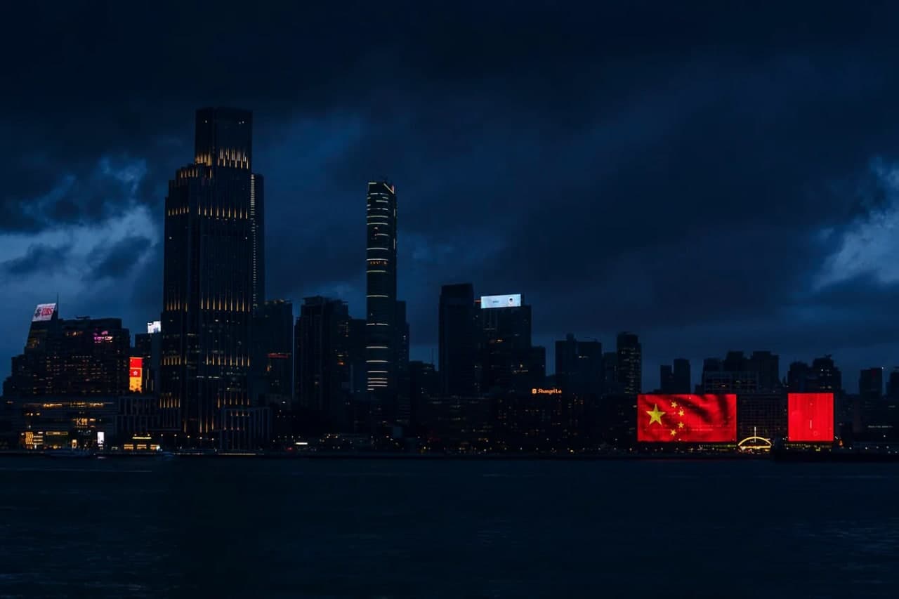 Гонконгдаги осмонўпар биноларда ХКПнинг 100 йиллигига бағишланган видеолар намойиш этилмоқда