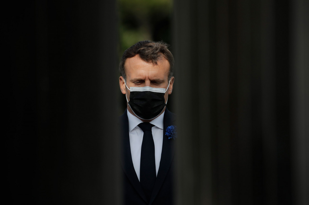 Франция президенти Эммануэль Макрон Европада Ғалаба кунига бағишланган тадбирда. 8 май, Париж