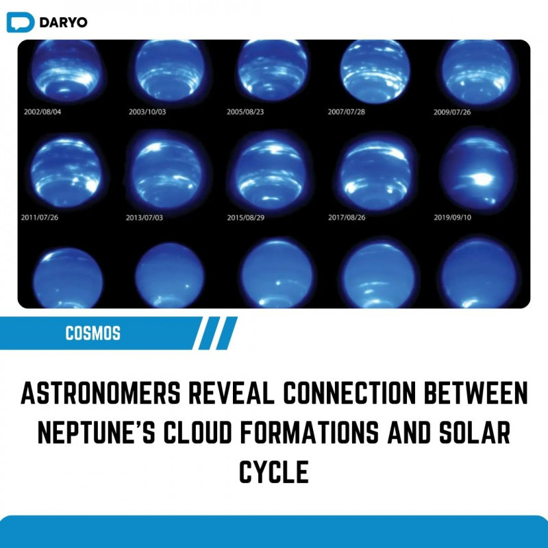Astronomers reveal connection between Neptune's cloud formations and Solar cycle