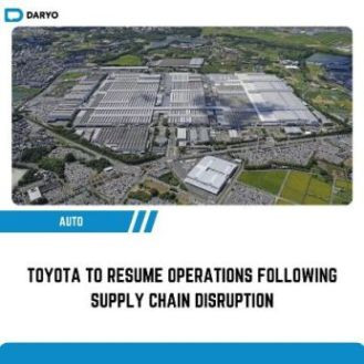 Toyota to resume operations following supply chain disruption