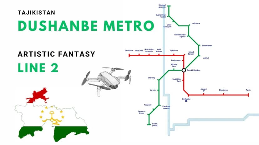 Proposed light rail route for Dushanbe