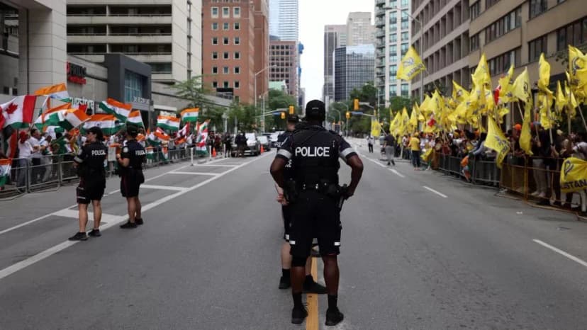 The protest for Khalistan