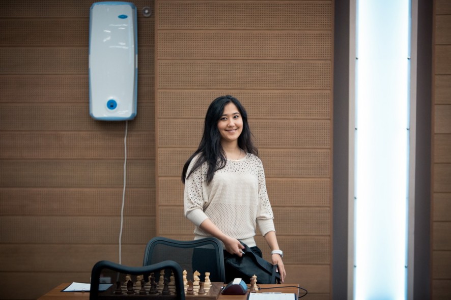 Nafisa Mo‘minova Xanti-Mansiyskdagi FIDE Gran-Prisida. Foto: flickr.com
