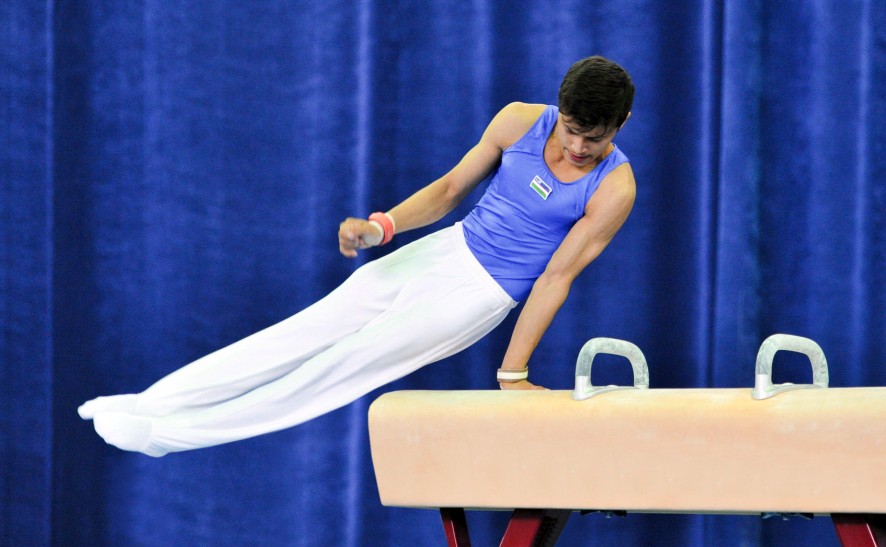 Sport gimnastikasi bo‘yicha Toshkentdagi Osiyo chempionati. Foto: O‘zA