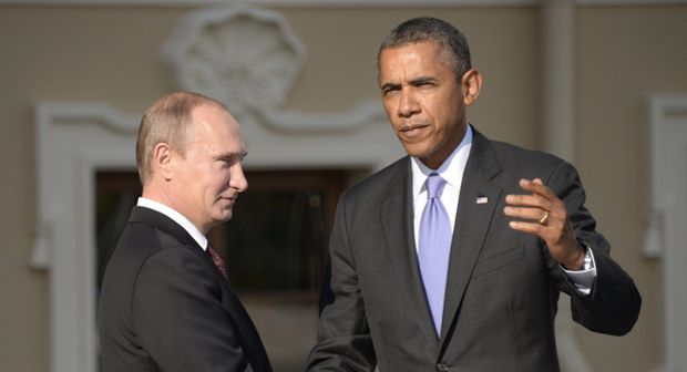 Vladimir Putin va Barak Obama, 6-iyun, 2014-yil, Normandiya. Foto: AFP