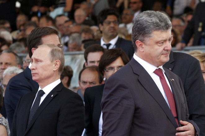 Vladimir Putin va Pyotr Poroshenko. Foto: joinfo.ua