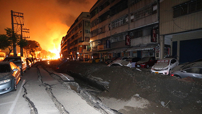 Tayvandagi portlash natijalari. Foto: AFP Photo / Stringer