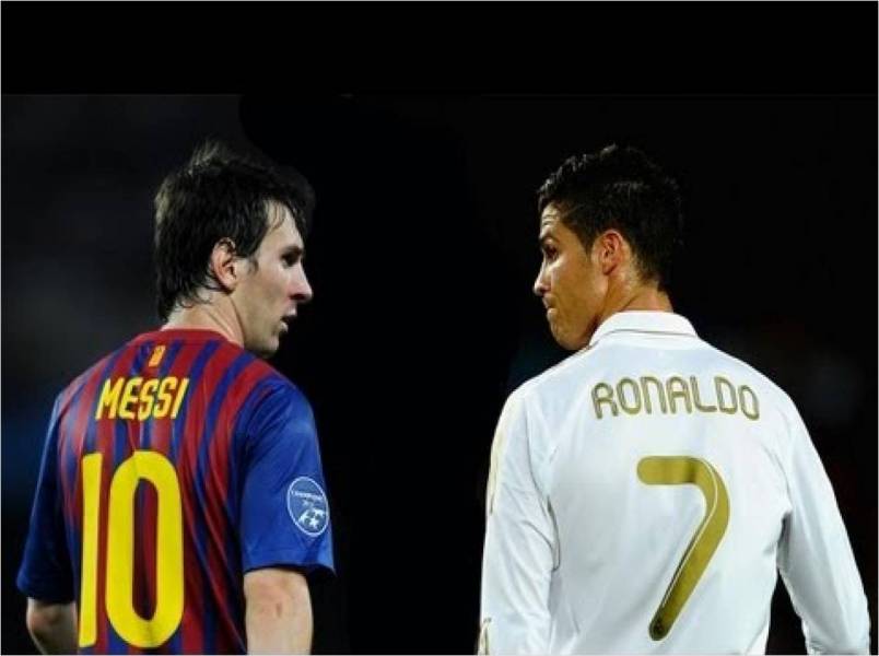 Messi va Ronaldu. Foto: victoralvarado.com