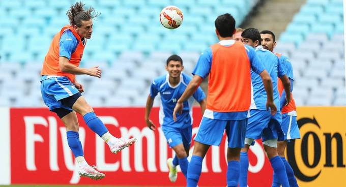 O‘zbekiston milliy terma jamoasining Avstraliyadagi mashg‘uloti. Foto: afcasiancup.com