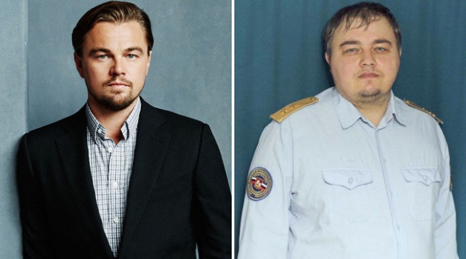 Chapda - Leonardo Di Kaprio, o‘ngda - aktyorning Rossiyadagi o‘xshashi