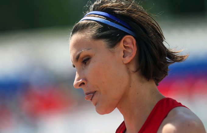 Pekin—2008 bronzasidan mahrum qilingan Anna Chicherova.