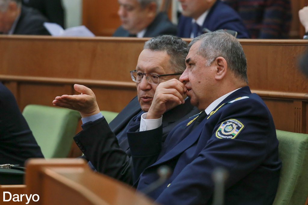 Bosh prokuror Nig‘matilla Yo‘ldoshev va Markaziy Bank raisi Mamarizo Nurmuratov