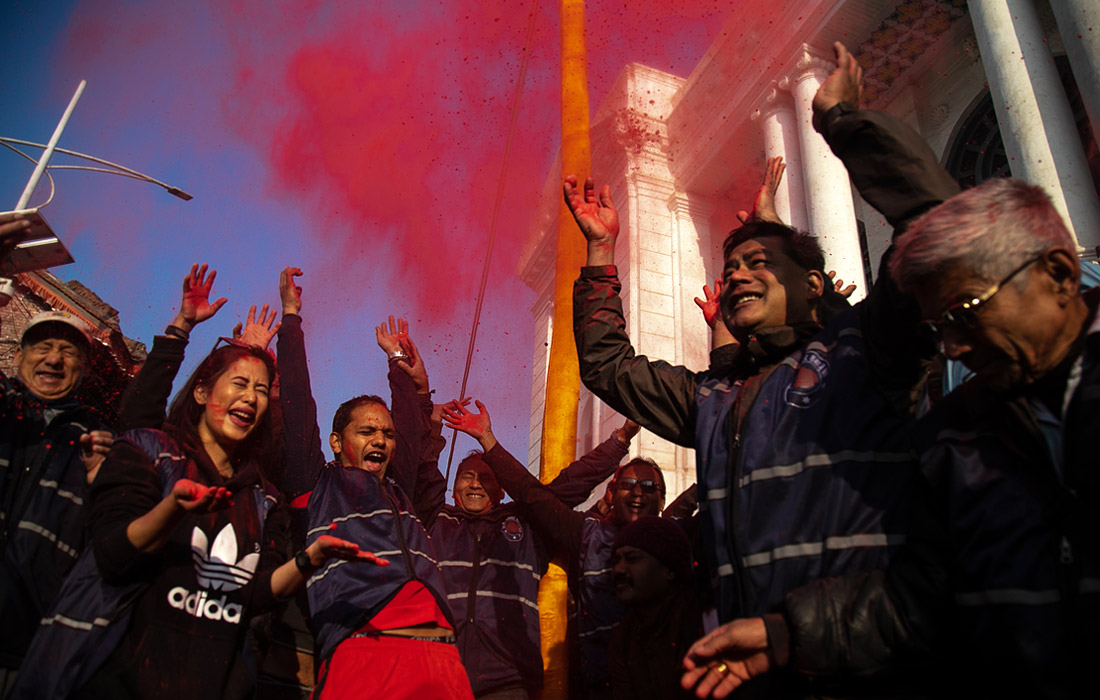 Непал пойтахти Катмандуда баҳорнинг бошланиши нишонланди.