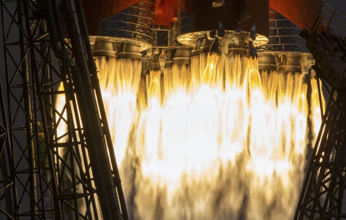 Қозоғистоннинг Байконур космодромида «Союз-2.1а» ракетасининг учирилиши.