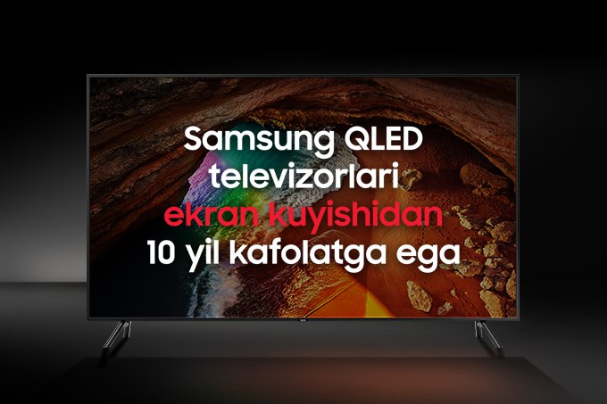 2019—2020-yil Samsung QLED televizorlarining xaridorlari endi ekran kuyishiga qarshi 10 yillik kafolatga ega bo‘ladi.