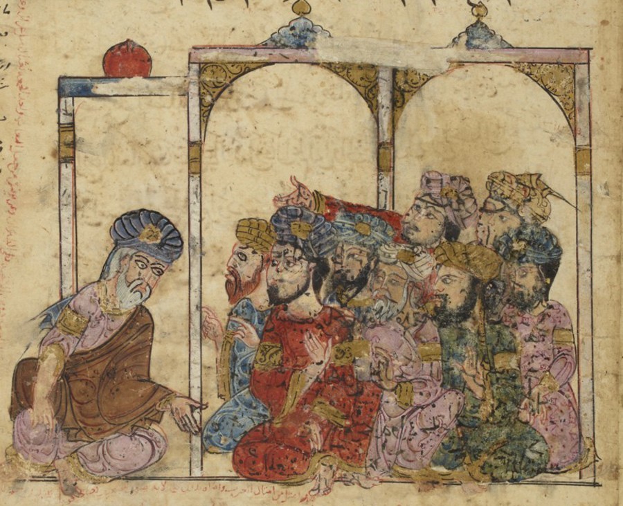 Муҳаммад ал-Харирийнинг асаридан олинган эскиз, 1222-1223 йиллар.