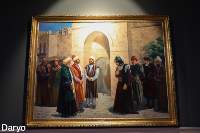 Jaloliddin Rumiyning otasi Shayx Bahouddin Valad 1228-yilda Sulton Alouddin Kayqubod tomonidan Konyaga taklif etilgan lahza.