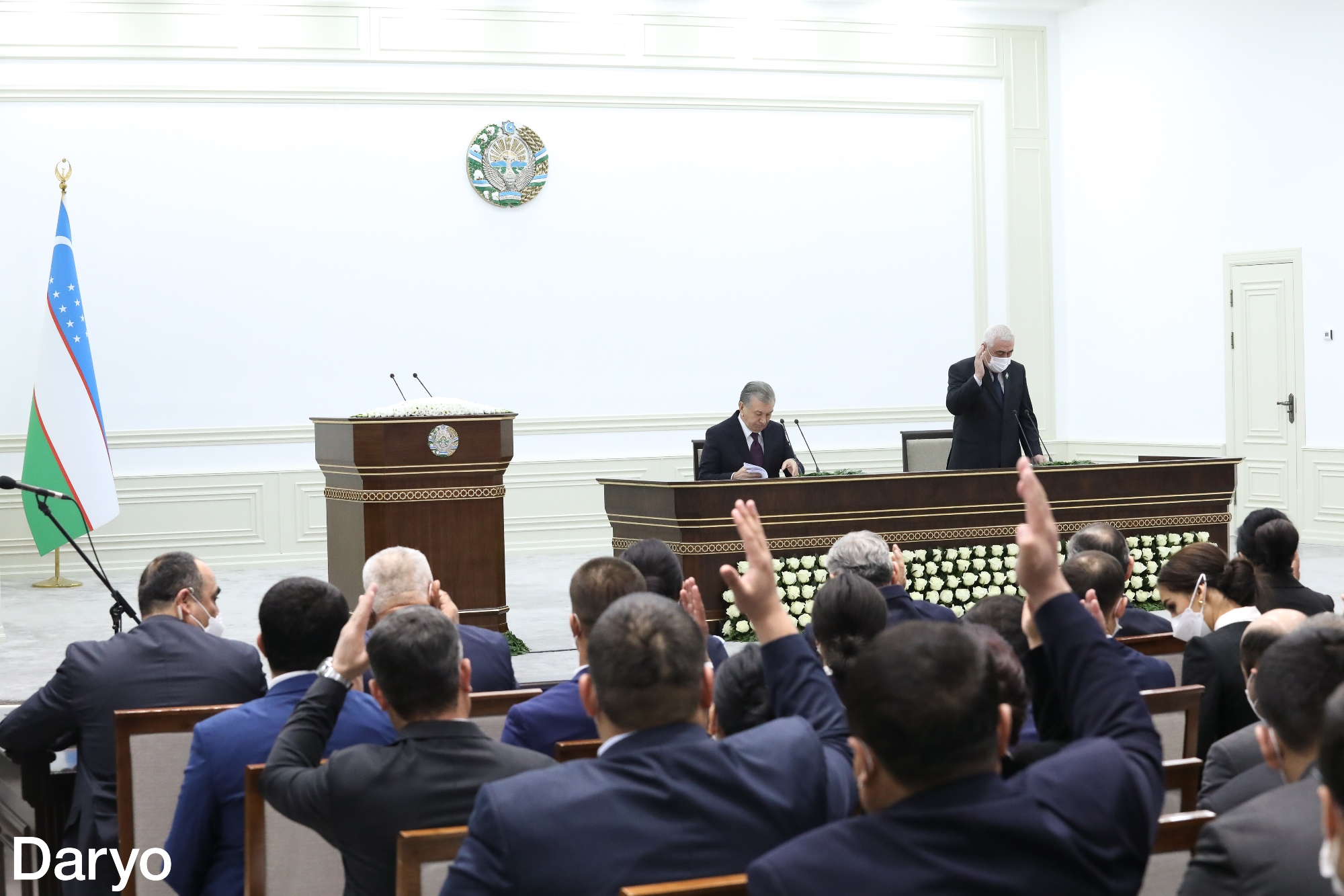 O‘zbekiston Prezidenti Shavkat Mirziyoyev ham unda ishtirok etmoqda