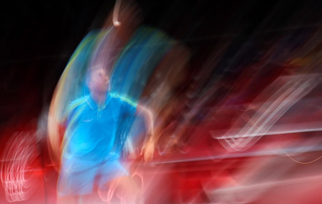 Sloveniyalik Darko Yorgich Tokio—2020 o‘yinlarida stol tennisi musobaqasida ishtirok etmoqda.