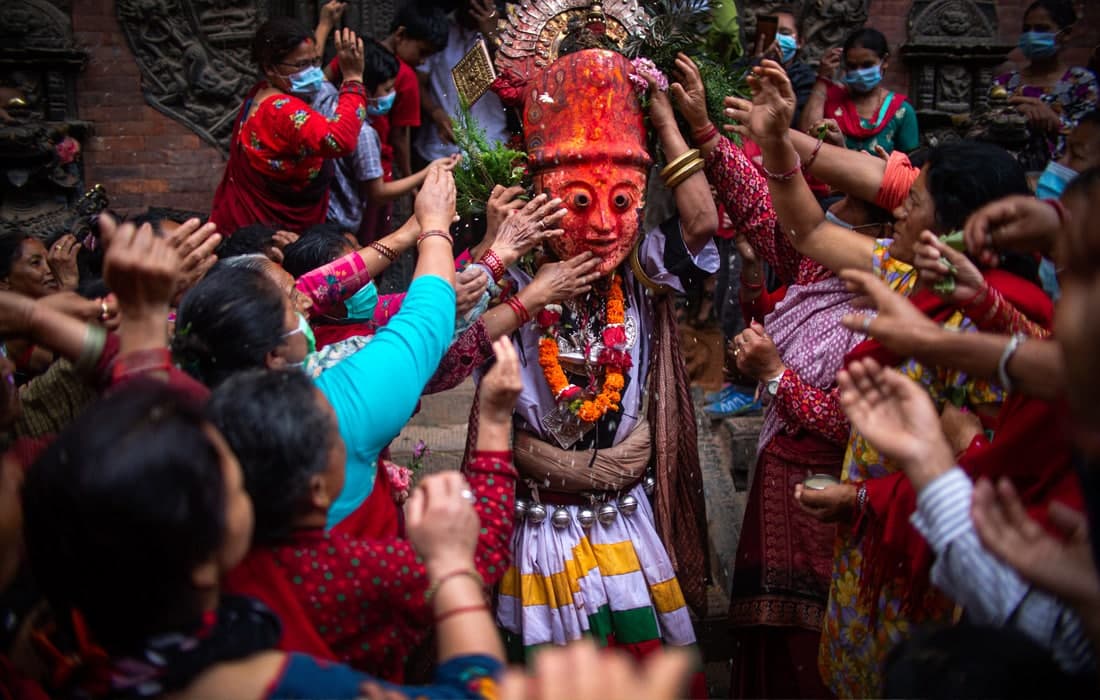 Nepalning Bhaktapur shahrida Navadurg raqs festivalining so‘nggi kuni bo‘lib o‘tmoqda.