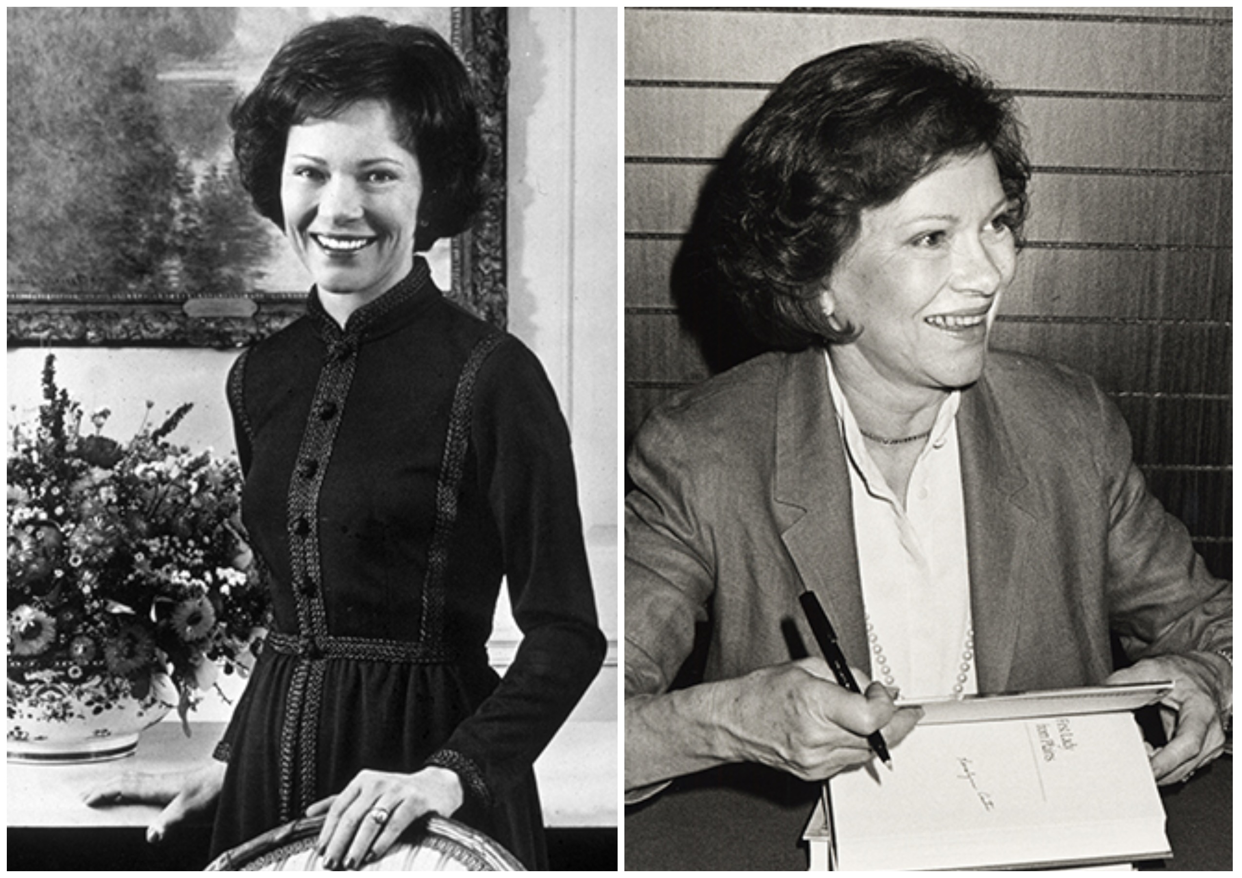 Birinchi xonim Rozalin Karter portreti, 1977-yil 18-fevral hamda o‘zining avtobiografik asari taqdimotida, 1984-yil