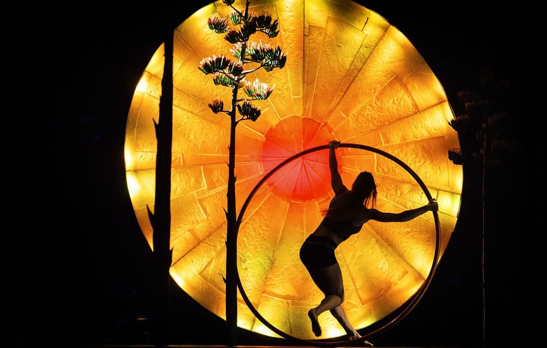 Londondagi Royal Albert Hall’dagi Cirque du Soleil sirk truppasi chiqishi.