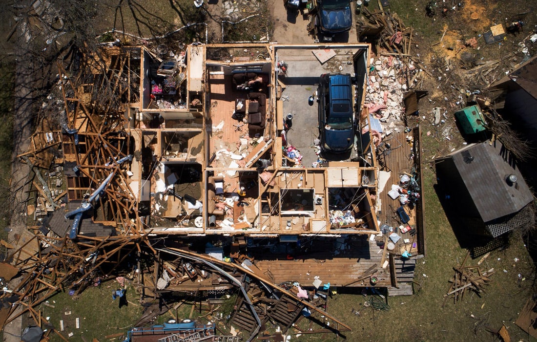 Tornadolar AQShning Texas va Oklaxoma shtatlariga katta zarar yetkazdi.