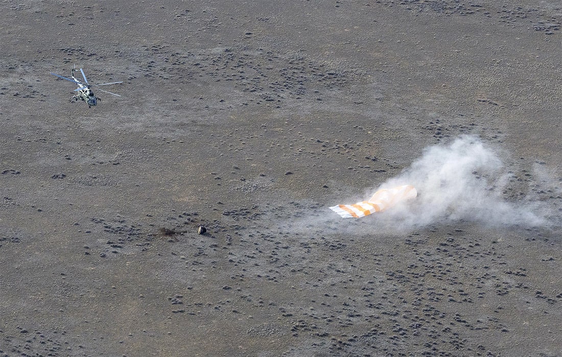 “Soyuz MS-19” samolyoti kosmonavtlarni XKSdan Yerga muvaffaqiyatli yetkazdi.