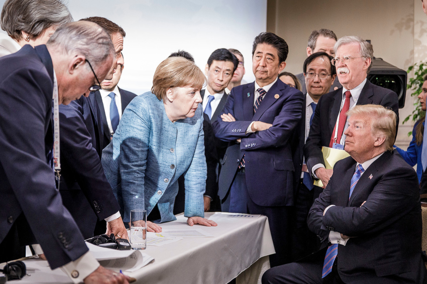 Angela Merkel, Donald Tramp va boshqa mamlakat rahbarlari