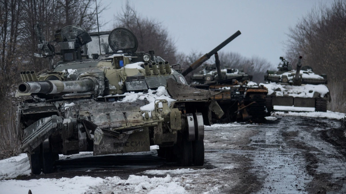 Ukrainadagi yo‘q qilingan rus tanklari