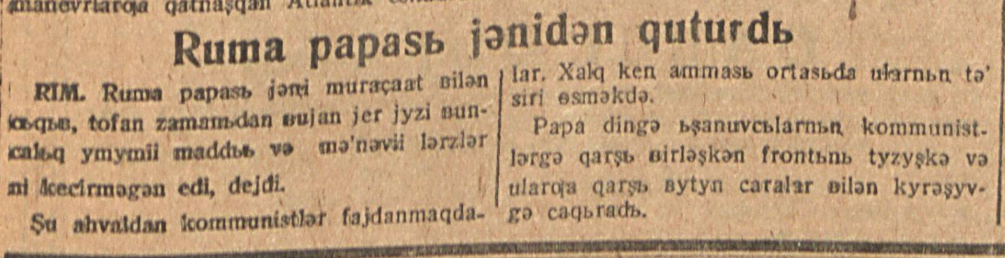 “Qizil O‘zbekiston” gazetasining 1932-yil 24-may sonidan lavha