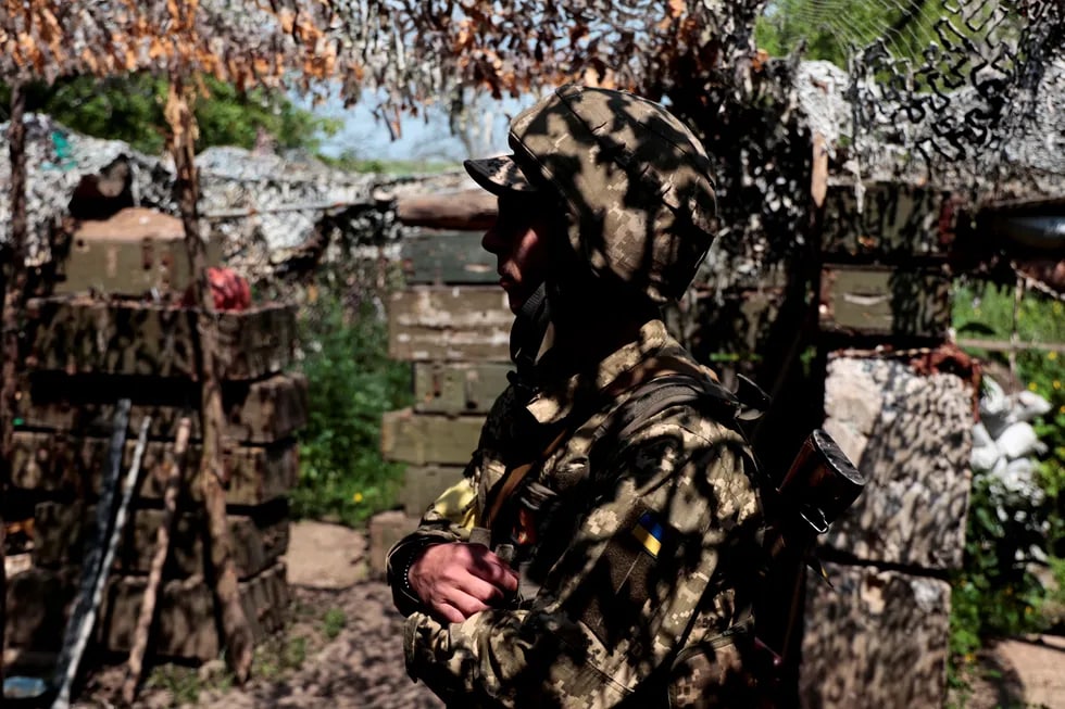 Bahmutdagi ukrainalik askarlarning pozitsiyasi.