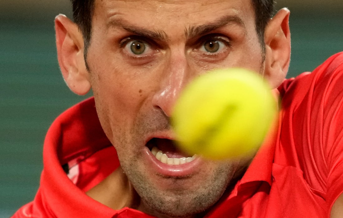 Novak Jokovich Parijdagi tennis bo‘yicha Rolan Garros turnirining 1/4 final bosqichida.