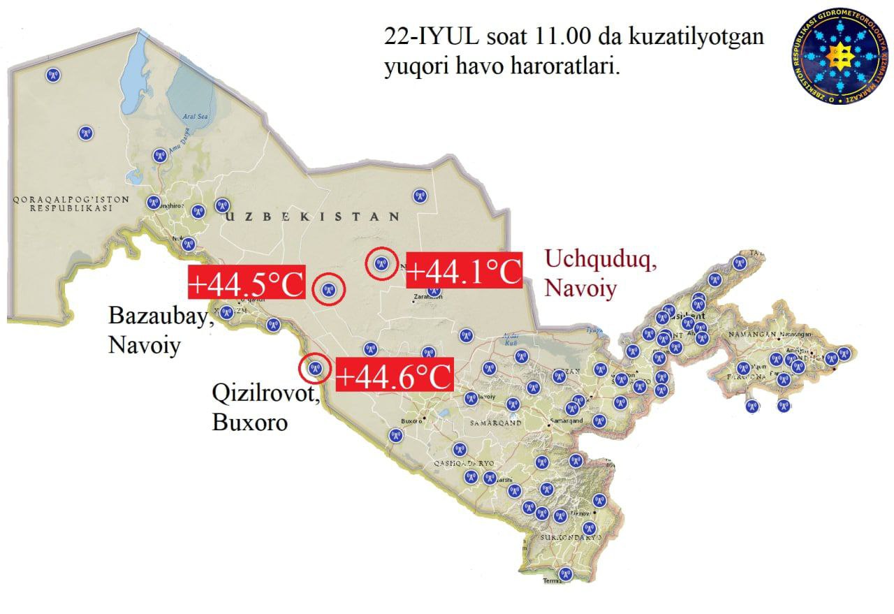 Foto: Telegram / @uzb_meteo