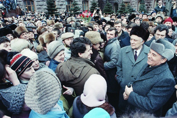Mixail Gorbachyov Kiyev aholisi bilan uchrashuvda, 1989-yil 20-fevral