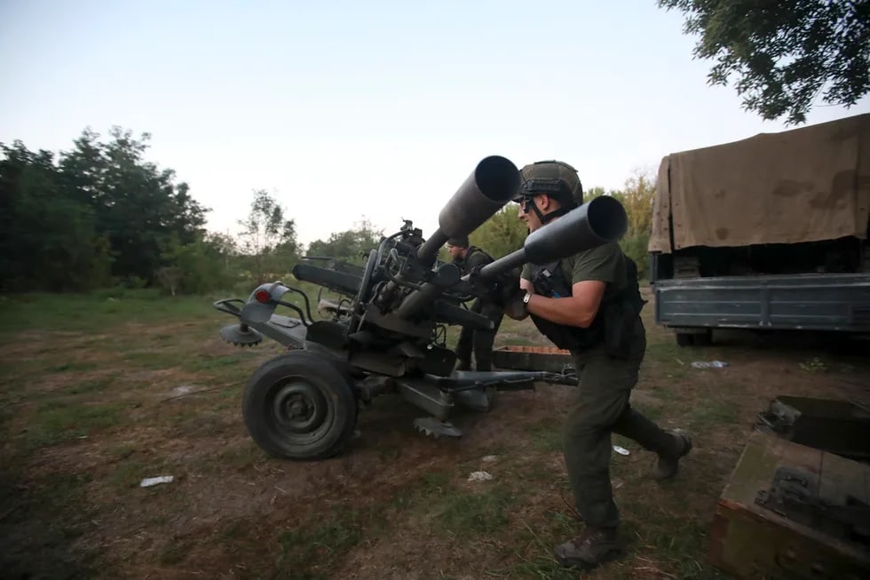 Украина Миллий гвардиясининг ҳаво ҳужумидан мудофаа отряди жанговар топшириқни бажармоқда.