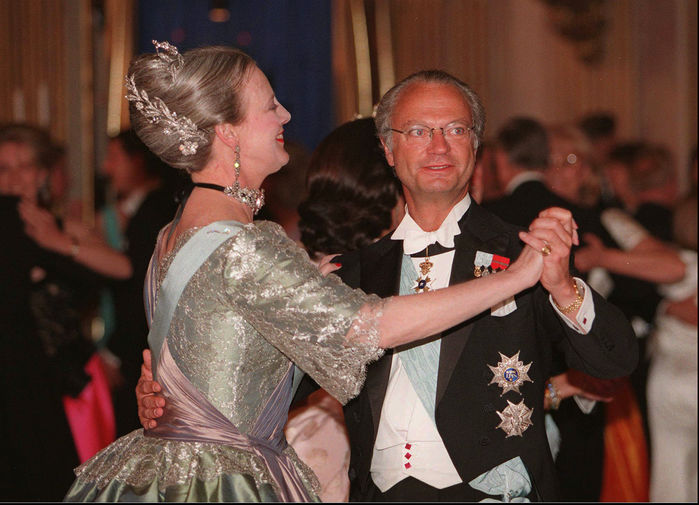 Daniya qirolichasi Margret II va qirol Shvetsiya Karl XVI Gustav, 1996-yil
