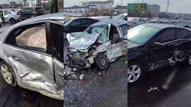 Тошкентда тўртта автомобиль тўқнашди