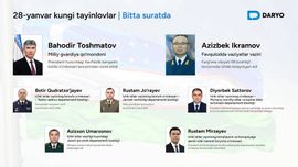 Вазир ўринбосар, ҳоким эса департаментга раҳбар бўлди: 28 январь куни кимлар ишдан олинди ва уларнинг ўрнига кимлар тайинланди?