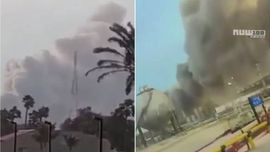 Эрон Саудия Арабистонидаги нефть заводига зарба берди (видео)