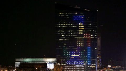 Amerikaliklar “Tetris”ning yubileyini 133 metrlik bino devoridagi o‘yin bilan nishonlashdi