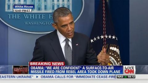 Obama Malayziya “Boing”i rossiyaparast ayirmachilar nazoratidagi hududdan nishonga olinganini aytdi