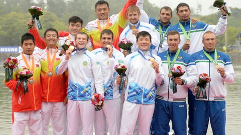 Incheon — 2014: O‘zbekistonlik sportchilar baydarka va kanoeda eshkak eshish bo‘yicha to‘rt kishilik bahslarda uchinchi o‘rinni egalladi
