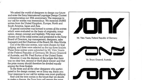 Sony’нинг бугунги кундаги машҳур логотипи 1981 йилда бошқасига алмаштирилиши мумкин эди