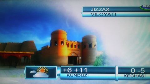 UzHD telekanalida ob-havo ma’lumotlari vaqtida Jizzax viloyati fonida Xiva shahri rasmi ko‘rsatilayotgani xabar qilindi