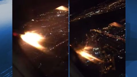 Yo‘lovchi Kolumbiyaga tegishli yonayotgan samolyotning qo‘ndirilishini tasvirga oldi (video)