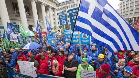Yevroittifoq sammiti bo‘ladigan kunda Bryusselda namoyishlar o‘tkazildi
