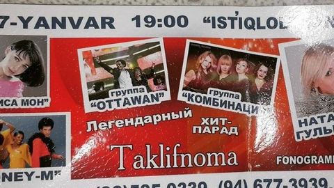 Toshkentda 80-yillar yulduzlari konsertiga va’da qilingan xonandalarni olib kelmagan tashkilotchi jazolandi